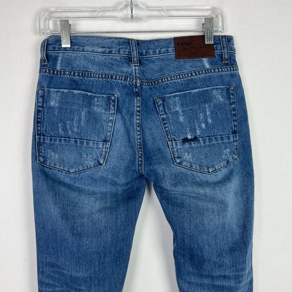 One Teaspoon Freebird Jeans Low Waist Rigid Skinny Leg Size 25 US Size 2 T2341 - Picture 9 of 15